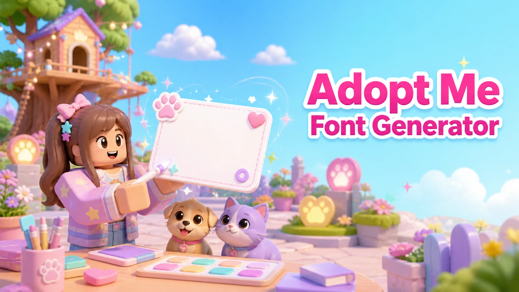 Adopt Me Font Generator Roblox pet-name artwork