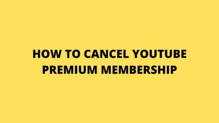 Youtube cancel membership