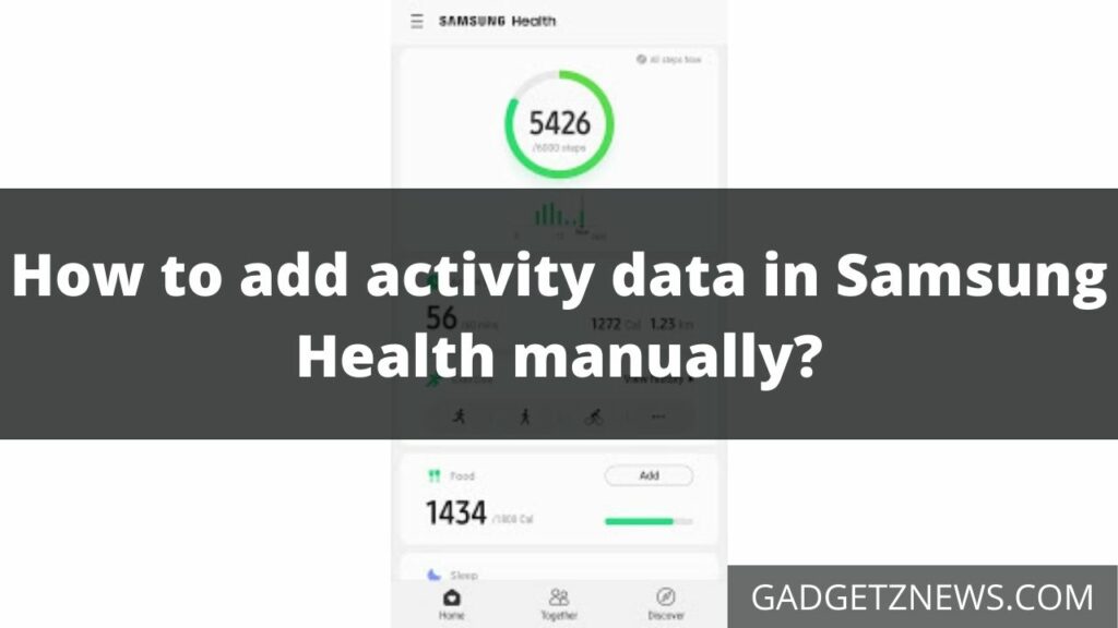 add activity data in Samsung Health
