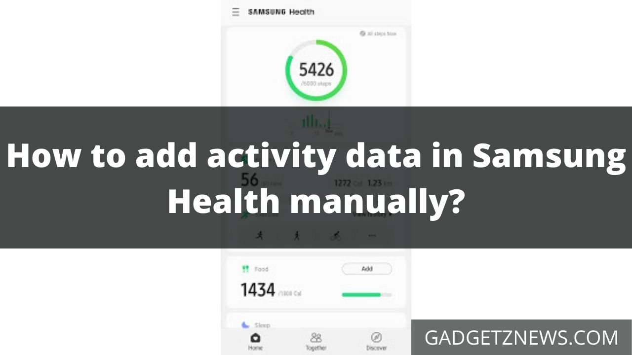 add activity data in Samsung Health