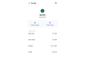 Clear Cache on Spotify App