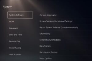 Update Software on PS5