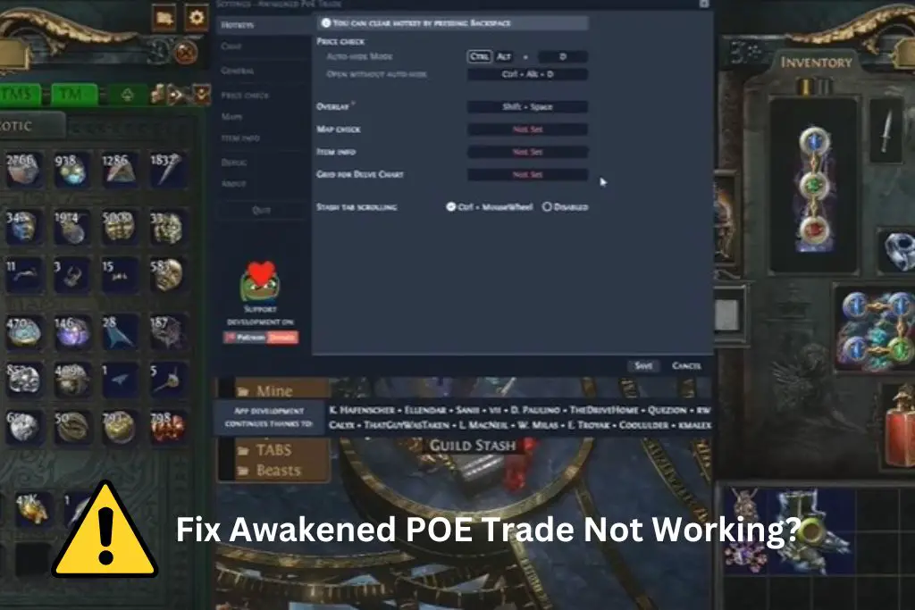 How to Fix Awakened POE Trade Not Working?